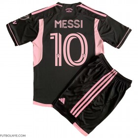 Camiseta Inter Miami Lionel Messi #10 Visitante Equipación para niños 2023-24 manga corta (+ pantalones cortos)